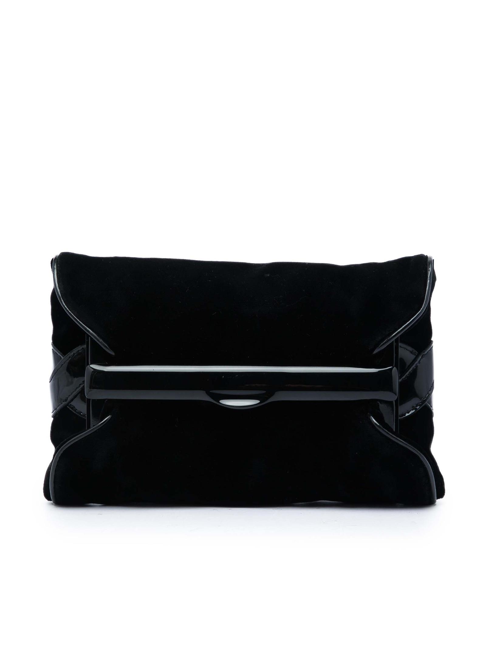 Bottega Veneta Velvet And Patent Clutch #336185b51b